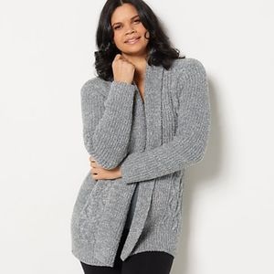 Barefoot Dreams CozyChic Cable Cardigan Cardigan, 1X